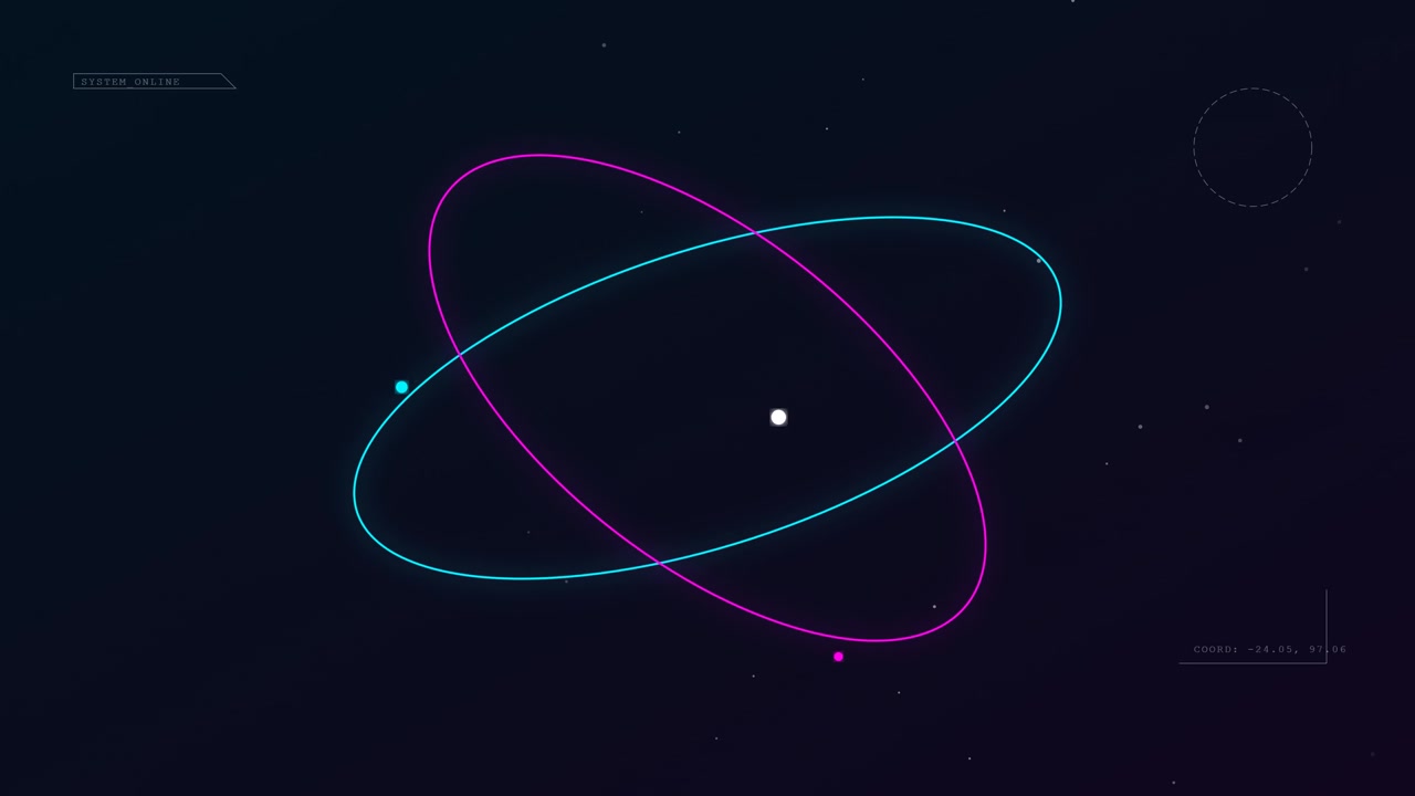 Digital Animation of Orbiting Planets in Deep Space