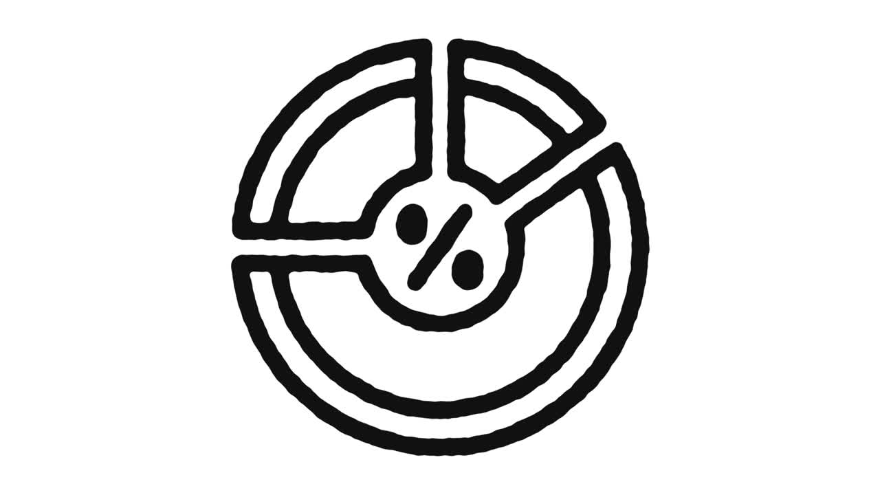 금융 차트 아이콘 애니메이션 영상 및 알파 채널