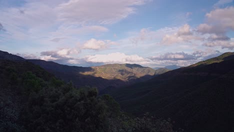 mountainous range with dramatic clouds