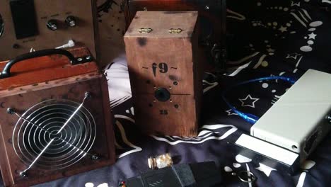 collection of spirit and ghost box electronic communication paranormal devices