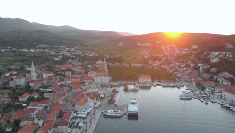 historic - famous croatia town of jelsa on hvar island