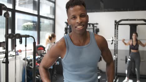 man and women in gym