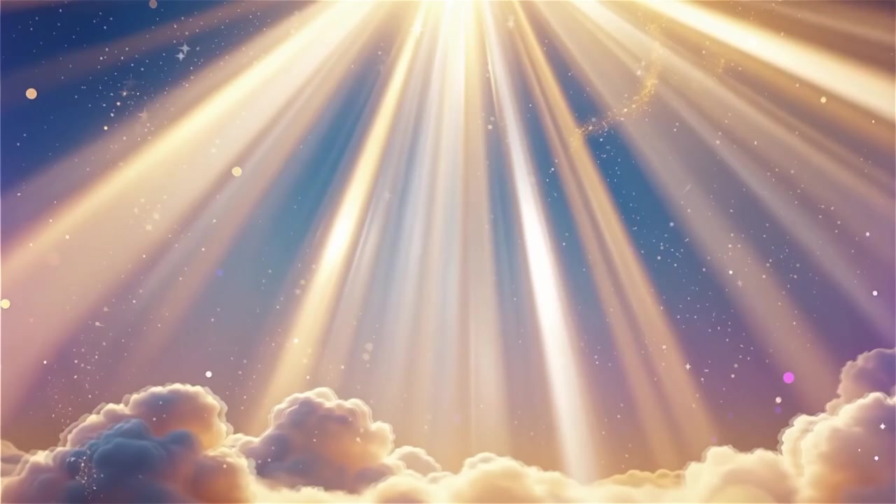 Christian Heavenly Light Worship Background