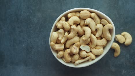 cashews in a white bowl