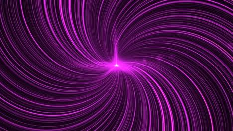 colored spiral rotates and pulsates. animation. beautiful spiral of neon curved lines on black background. many curved lines create spiral with light in center