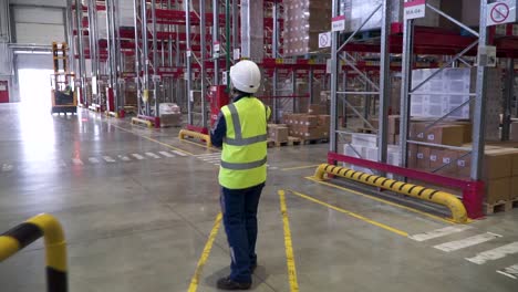 warehouse worker in operation