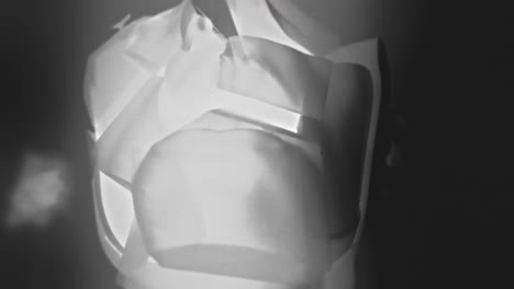 broken mannequin head shells in xray
