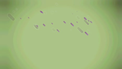 animation of purple lines over green background