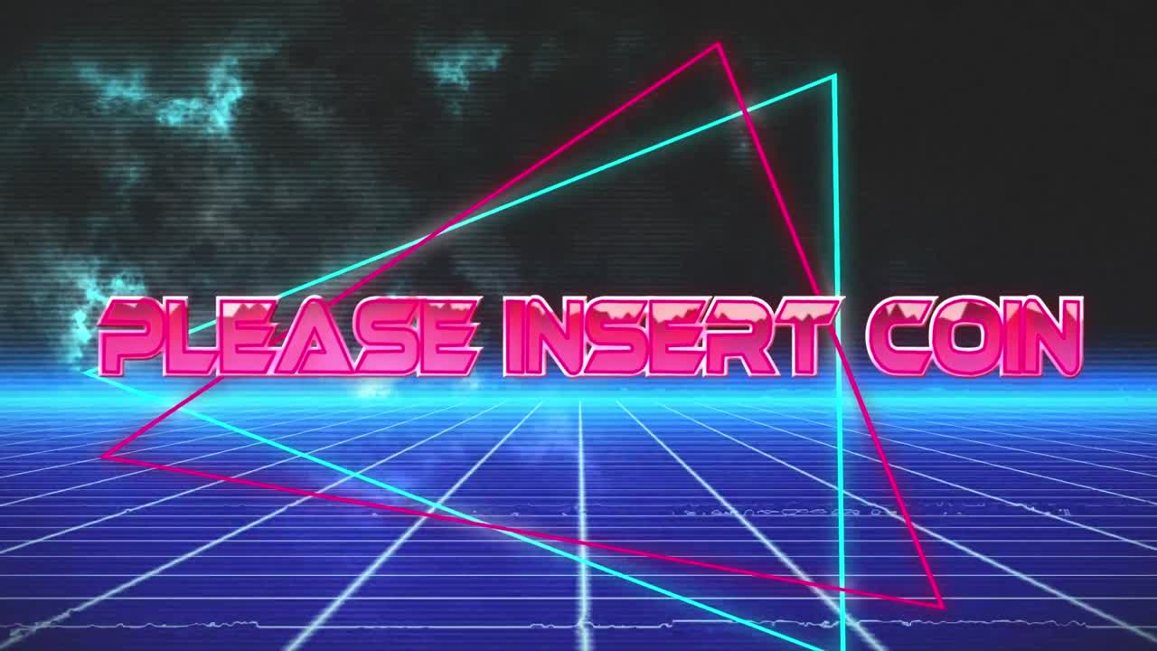 구름과 파란 사각형 위에 동전 텍스트를  ⁇ 입하십시오.