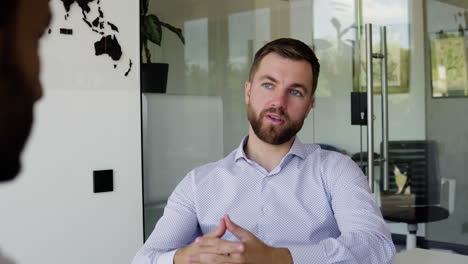 man working in a travel agency