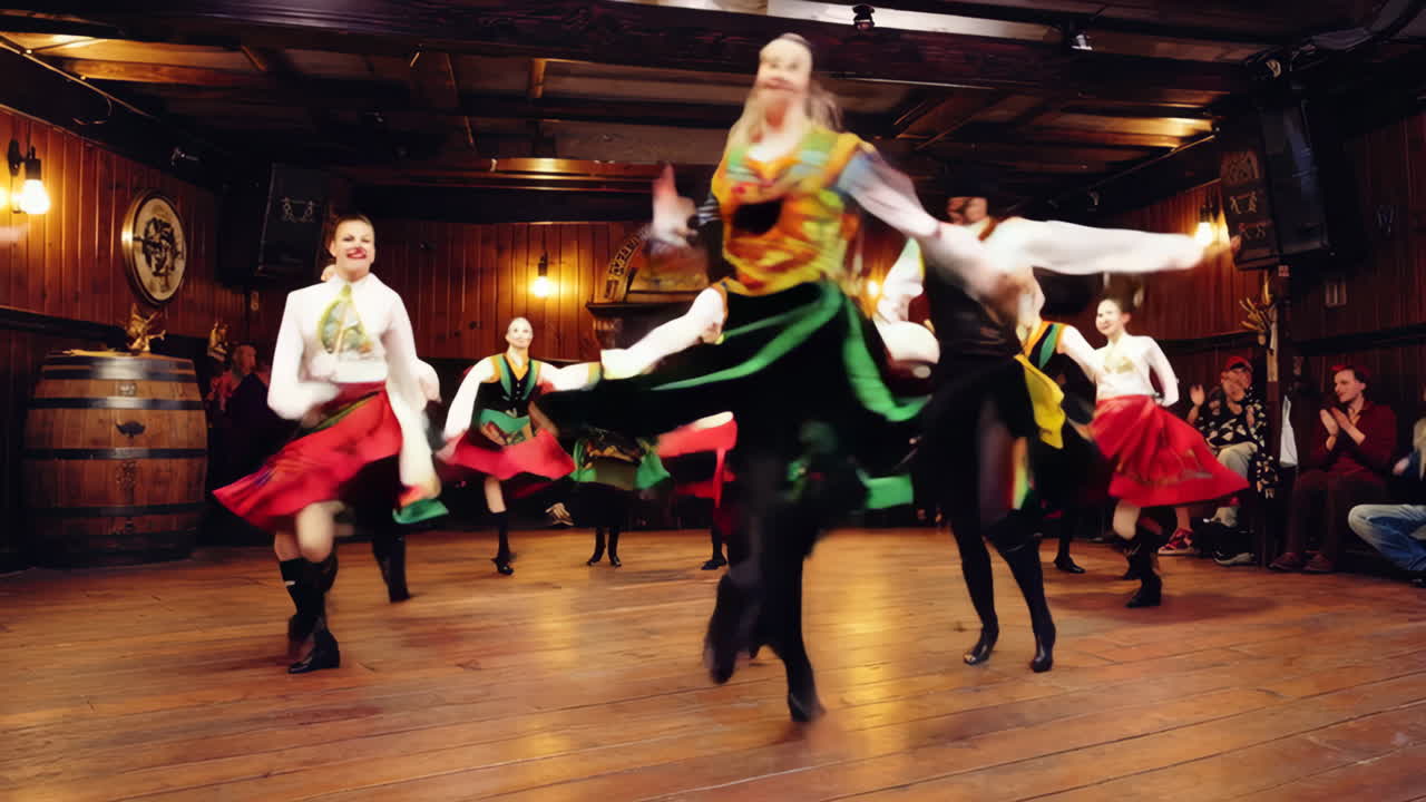 Dynamic Irish Folk Dance Performance
