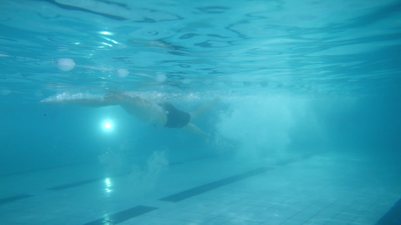 Underwater swimming pool scene