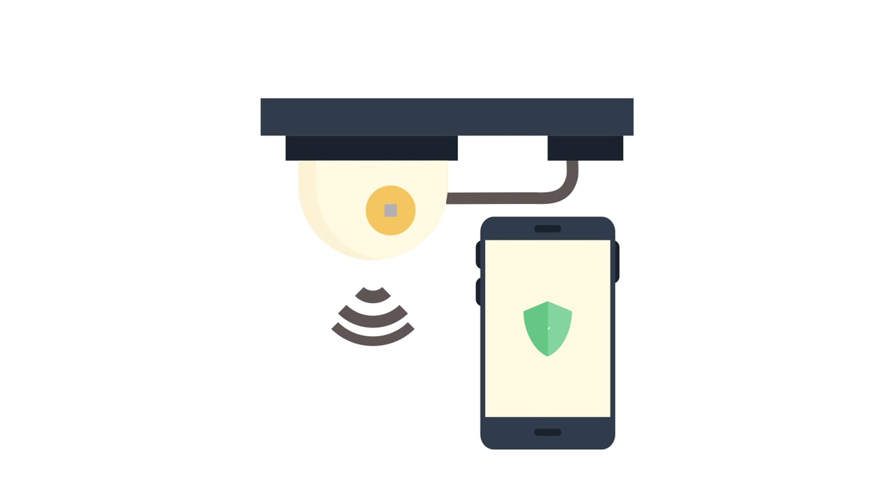 Telecamera di Sicurezza Wireless che si Connette allo Smartphone per Protezione