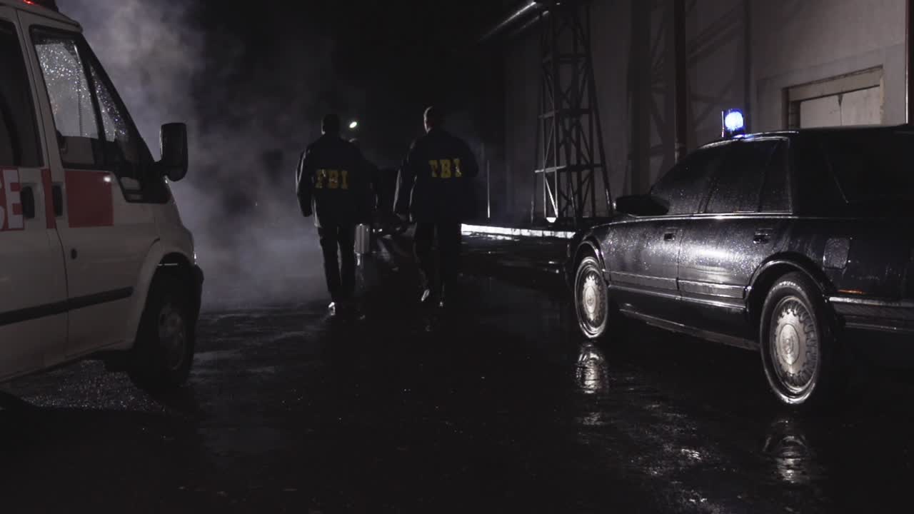 FBI investigation at night