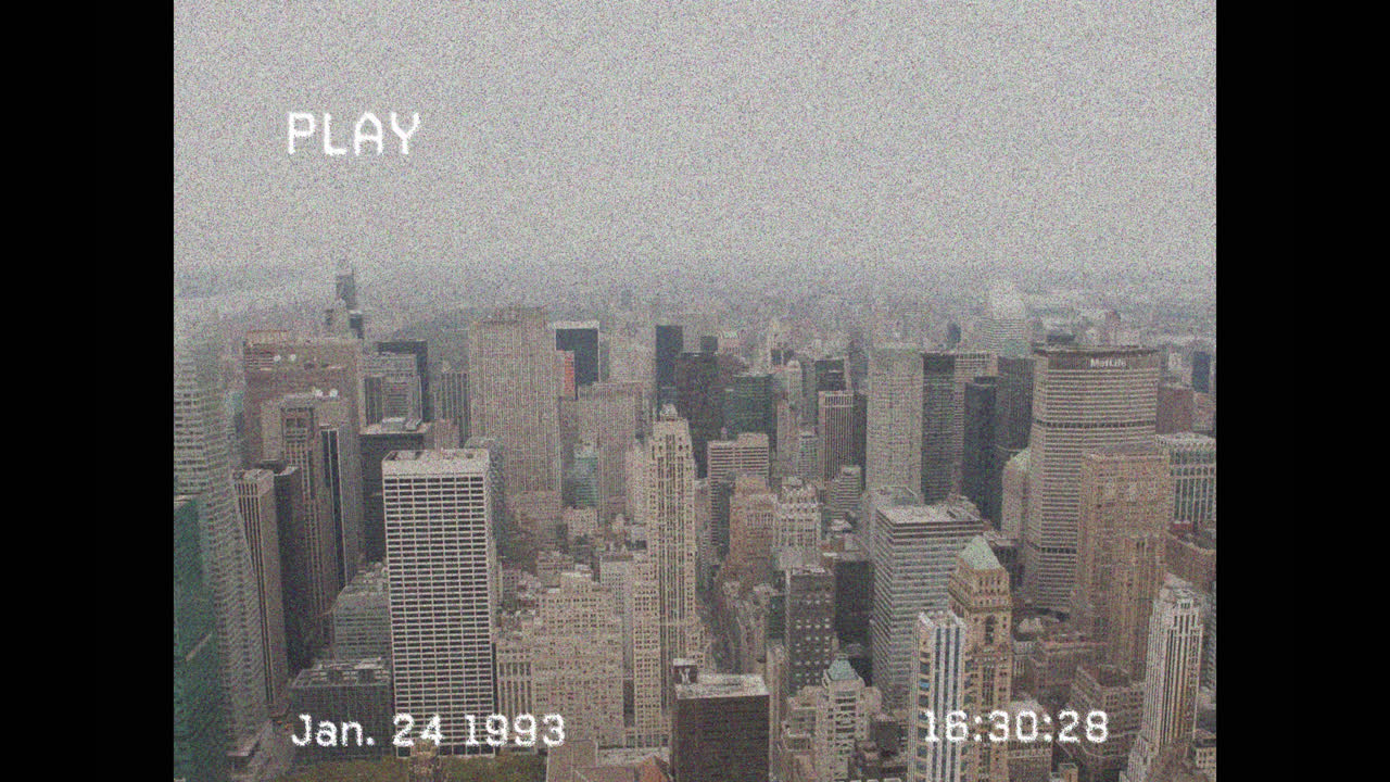 도시 풍경에 대한 간섭의 애니메이션