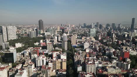 Volando-Sobre-El-Barrio-De-Polanco-En-La-Ciudad-De-México,-Vistas-Aéreas