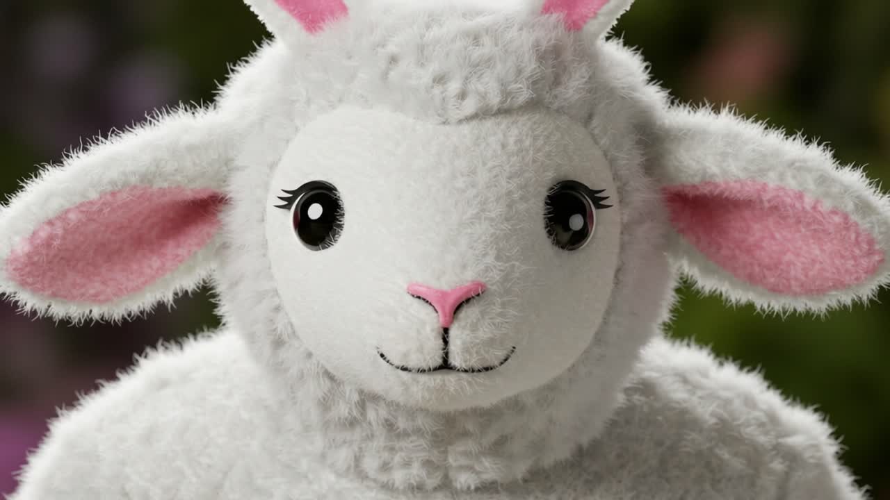 Adorable Lamb Character Captured in Two Different Frames, Showcasing Its Unique Expressions and Playful Nature in a Colorful Setting