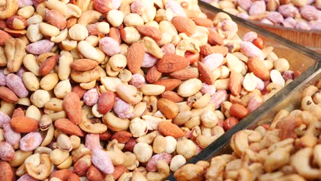 close up of mixed nuts