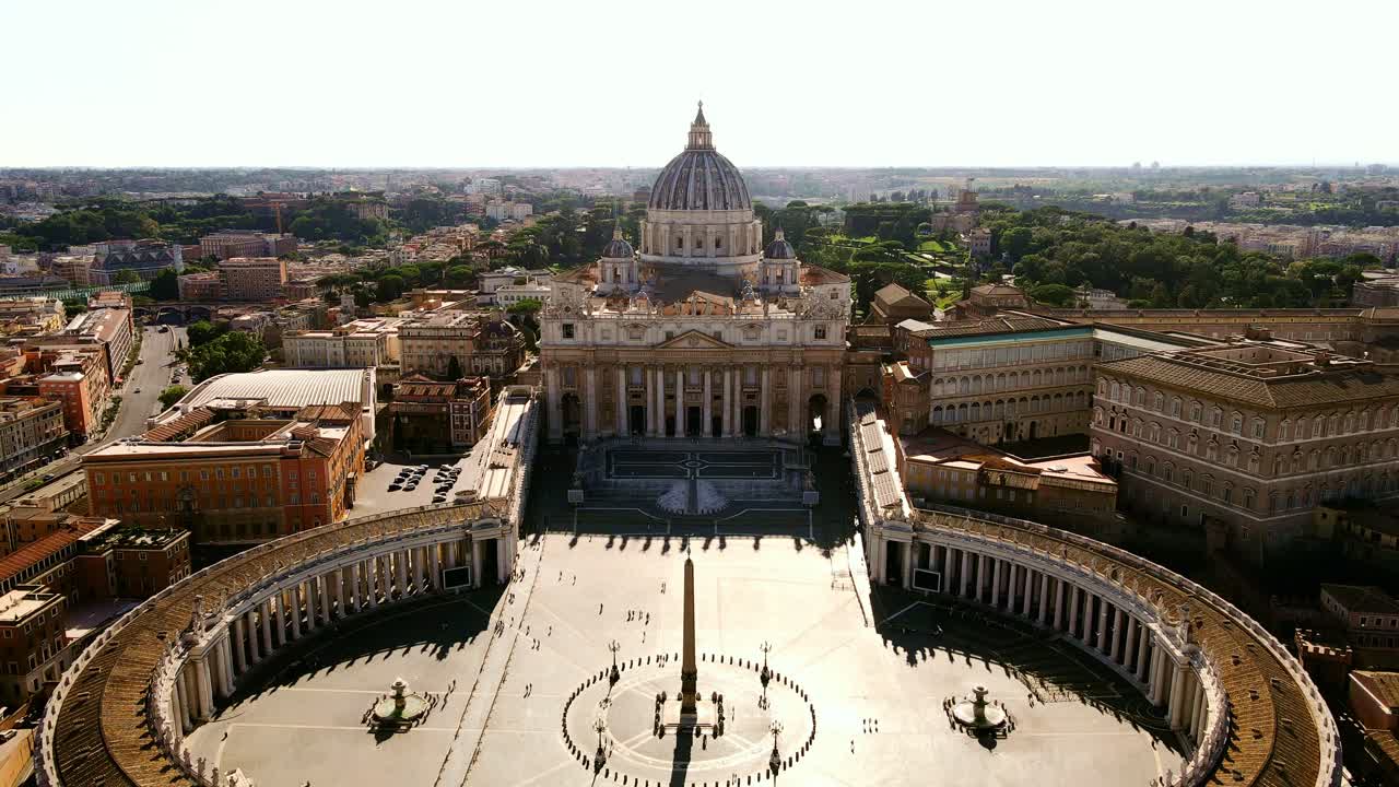 Sunlit St. Peter’s Basilica exudes sacred tranquility in a moment of mourning