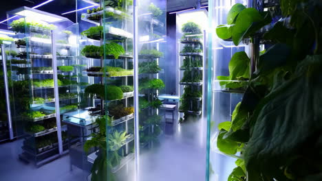 modern indoor vertical farm with hydroponic systems