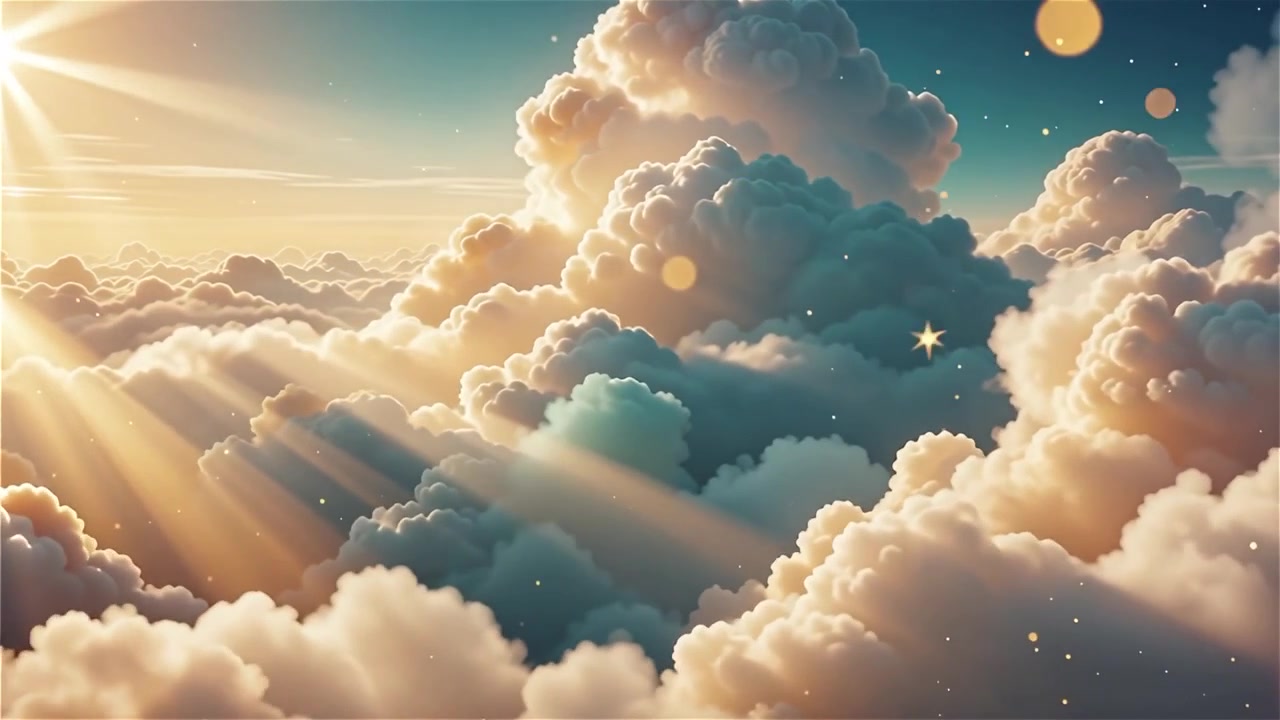 Christian Heavenly Light Worship Background