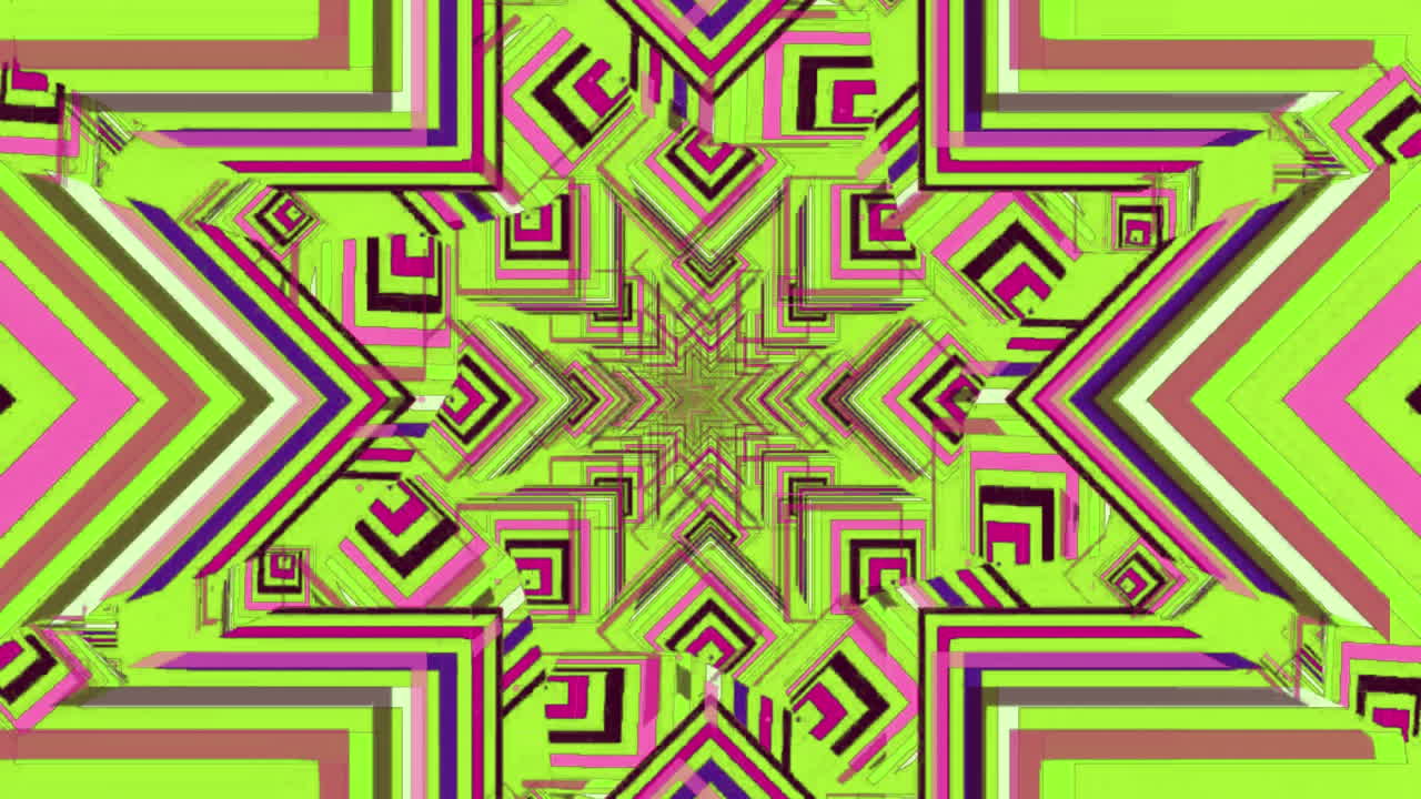 estrellas abstractas de colores que se mueven y giran