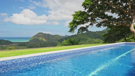 luxury pool overlooking the ocean in private villa