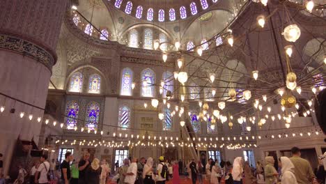 inside the blue mosque in istanbul