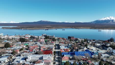 coastal city of puerto natales in magallanes chile