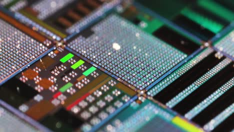 silicon semiconductor wafer close-up. in electronics, a wafer also called a slice or substrate is a thin slice of semiconductor, a crystalline silicon, used for the fabrication of integrated circuits