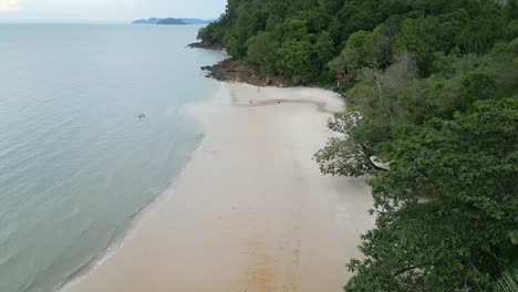 pasir tengkorak beach, langkawi, malaysia. aerial shot