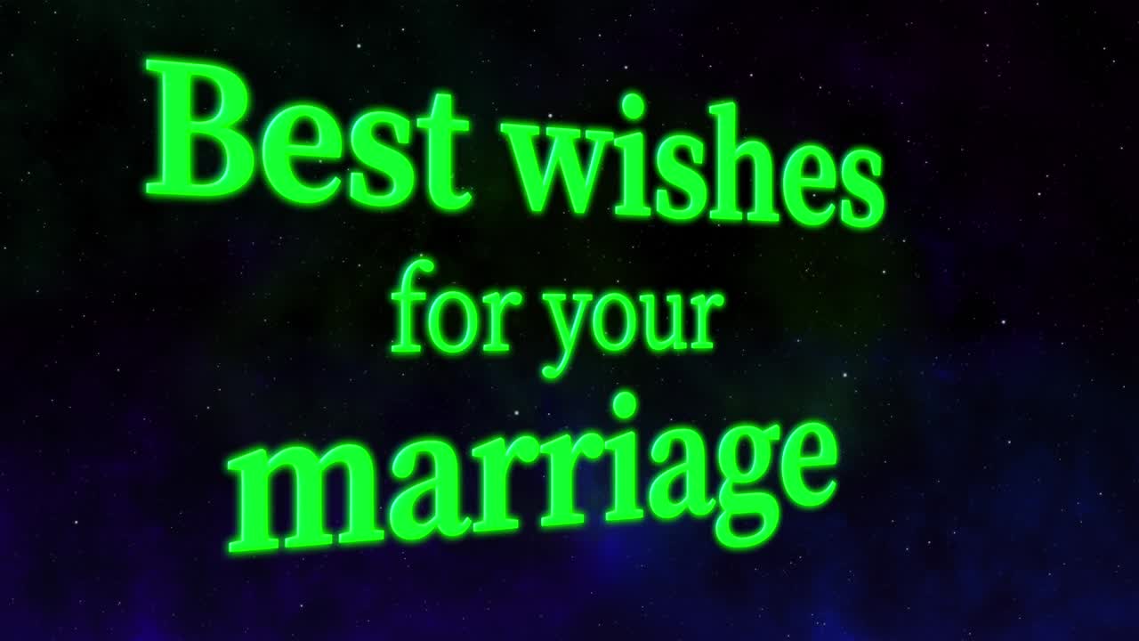 당신의 결혼에 대한 가장 좋은 소원 문자 메시지 애니메이션 모션 그래픽