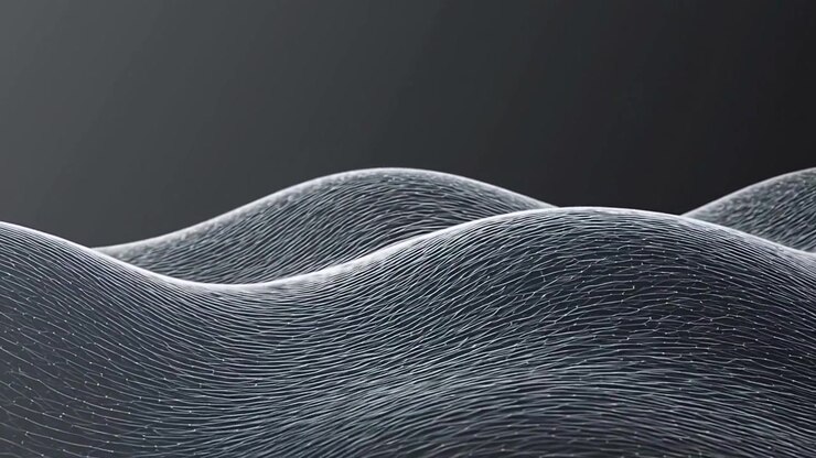 Abstract Digital Waveform Background with Moving Mesh Lines