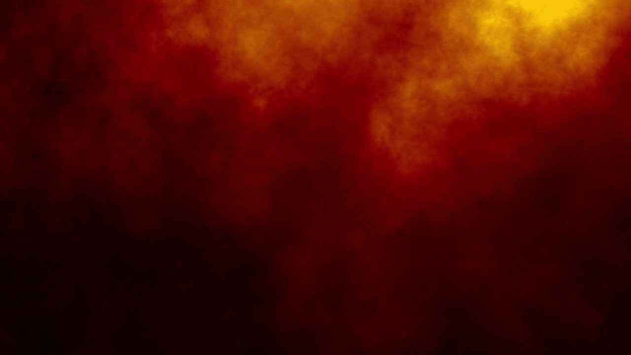Red and orange billowing smoke clouds against a dark atmospheric background, loopable whirling mist