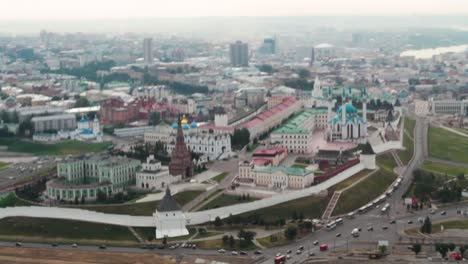 aerial view of kazan kremlin, russia