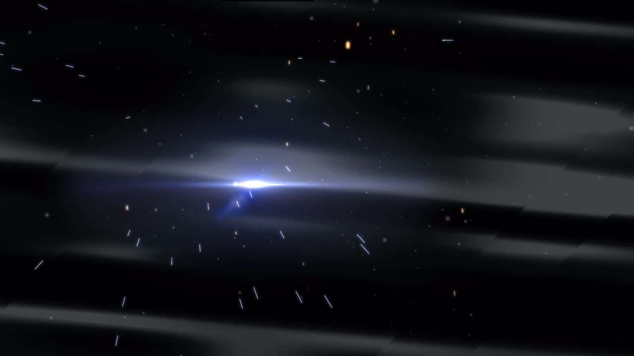 밤하늘 위의 점과 번개의 애니메이션