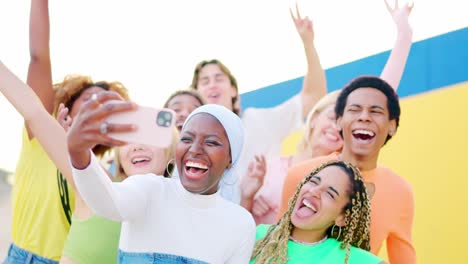 Group of Friends Taking a Selfie