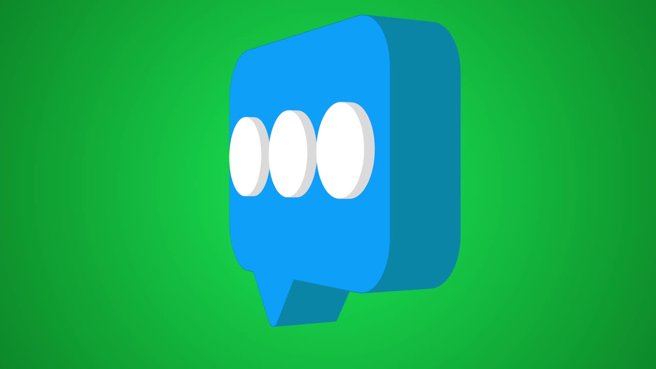 Message rotating icon 3d animation rotation