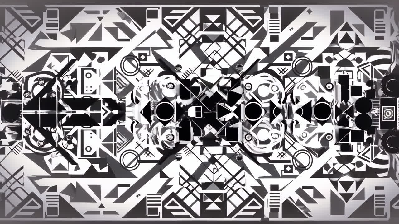 patrón geométrico abstracto en blanco y negro