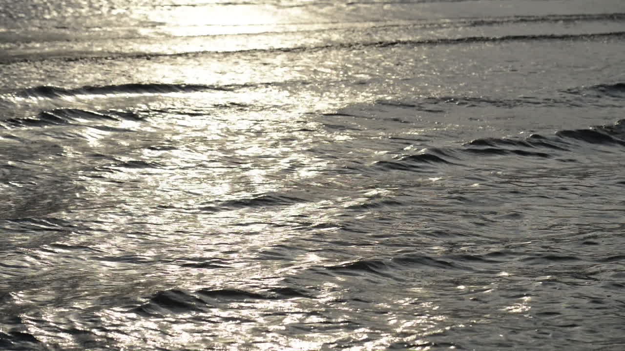 해빛 속의 바다 파동 배경