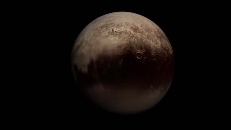 realistic planet pluto rotating 4k alpha footage included stock video