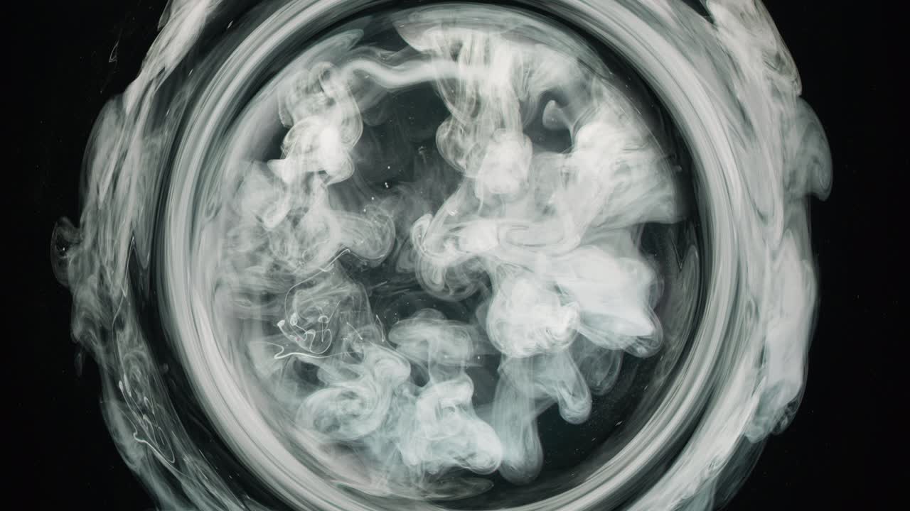ink water explosion fluid splash grey smoke cloud