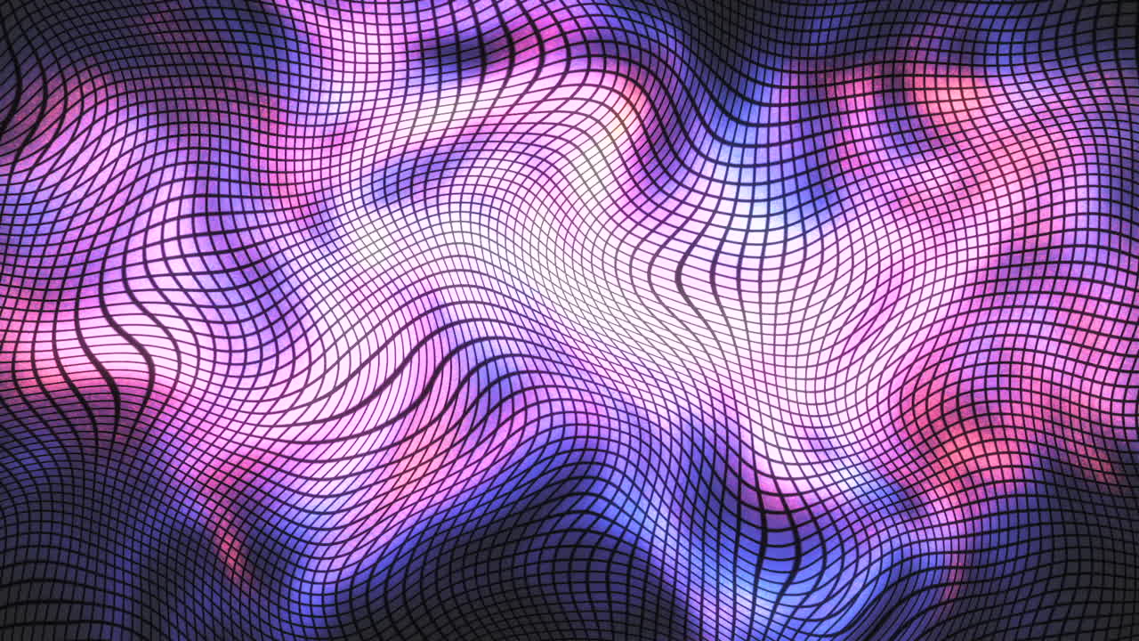 Abstract Grid Pattern with Waves