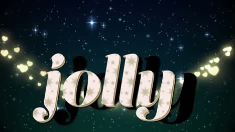 Animation-of-jolly-and-stars-over-black-background