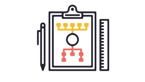 Workflow Line Icon Animation