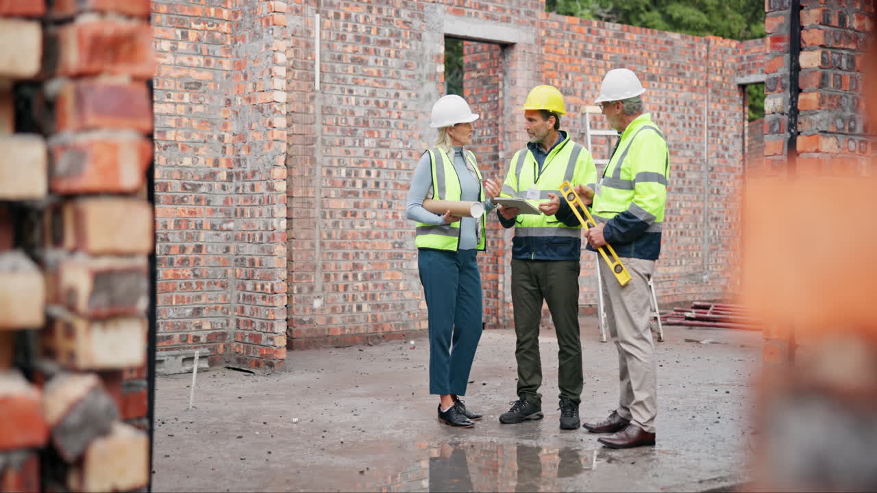 inspección del sitio de construcción