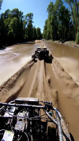 atv/utv mudding adventure through a forest