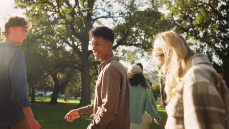 people enjoying a walk in the park