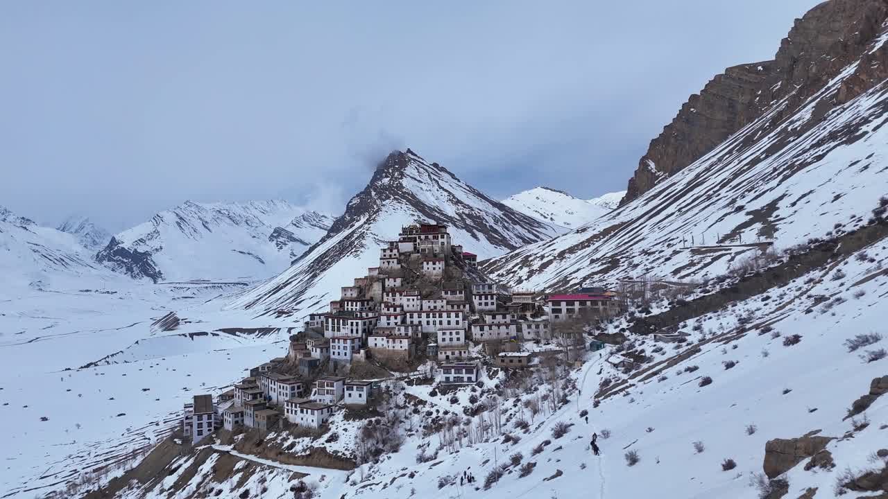 Snowy Monastery in the Himalayas