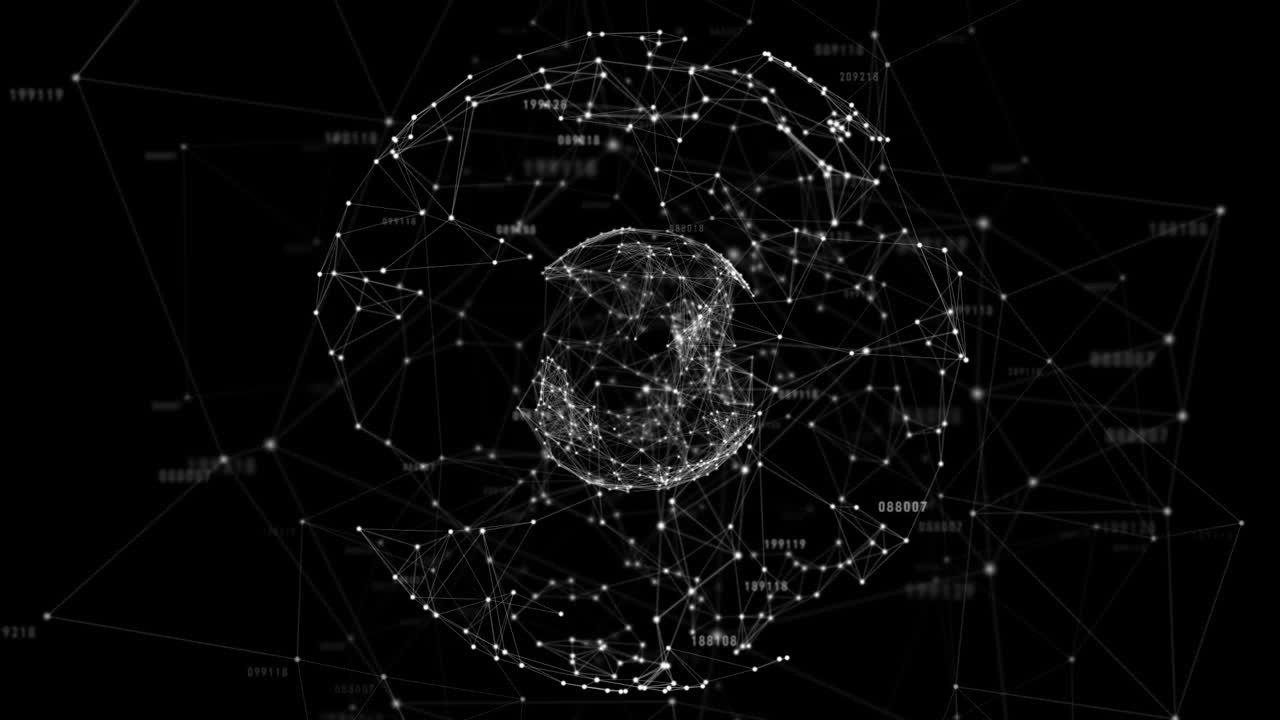 esfera brillante sobre un fondo negro